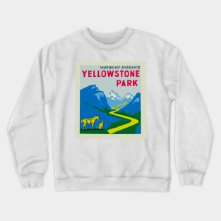 Vintage Yellowstone National Park Decal Crewneck Sweatshirt